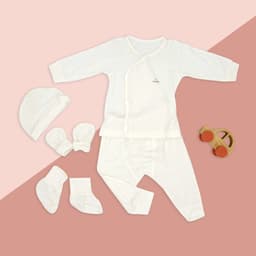Set quần áo cài chéo 5 món vải modal làm từ sợi cây sồi siêu mềm và thoáng khí  Comfybaby size sơ sinh Newborn 2