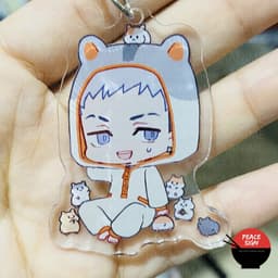 (Mua 1 tặng 1) Móc khóa mica TOKYO REVENGERS ver MẶC ĐỒ THÚ anime chibi xinh xắn Kịch Trường Của Takemichi 6