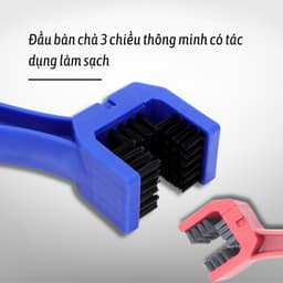 Bàn chải rửa xe 3D vệ sinh sên xích xe máy xe đạp 2 đầu chuyên dụng BC03 7
