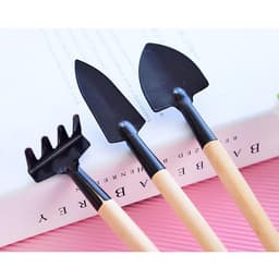 Bộ 3 dụng cụ làm vườn tiện dụng size mini có tay cầm bằng gỗ 6