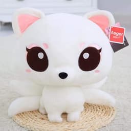 Gấu bông CỬU VỸ HỒ 9 đuôi HỒ LY Bạch Phượng Cửu Tam Sinh Tam Thế Thập Lý Đào Hoa Chẩm Thượng Thư thú bông mềm mại 3