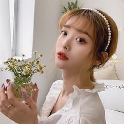 Băng đô cài tóc nữ Eleanor Accessories đính đá ngọc trai nhân tạo phụ kiện tóc bờm tóc 4209 4