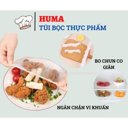 Màng Bọc Thực Phẩm PE HUMA Co Giãn Túi Gấu Bo Chun Siêu Dai 1