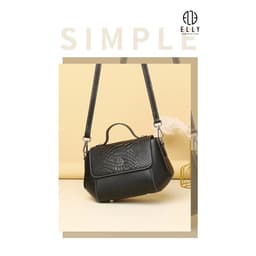 [Tặng hộp 20.10] Túi xách nữ da thật ELLY ET143 túi hand bag cao cấp thời trang sang trọng 8