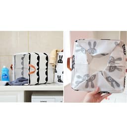 Giỏ vải VUÔNG đựng đồ đa năng, sọt vải để quần áo vải bố chống thấm nước 8