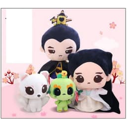 Gấu bông CỬU VỸ HỒ 9 đuôi HỒ LY Bạch Phượng Cửu Tam Sinh Tam Thế Thập Lý Đào Hoa Chẩm Thượng Thư thú bông mềm mại 4