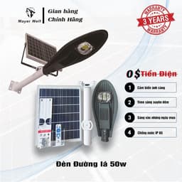 Đèn lá năng lượng mặt trời Mayor Wolf 50w,100w 1
