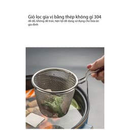 Giỏ Vớt Gia Vị Nhúng Lẩu Mì Inox 304 Tiện Lợi Sanshop 4