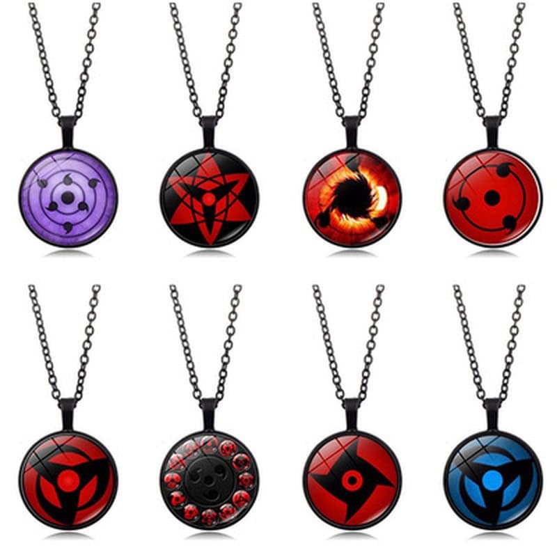Vòng cổ đôi mắt UCHIHA NARUTO in hình anime chibi xinh xắn quà tặng độc đáo