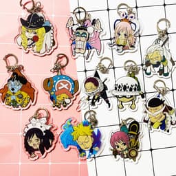 Mua 1 tặng 1 (Mica trong acrylic) Móc khóa One Piece Đảo Hải Tặc ver TREO NGƯỜI quà tặng dễ thương anime chibi 1