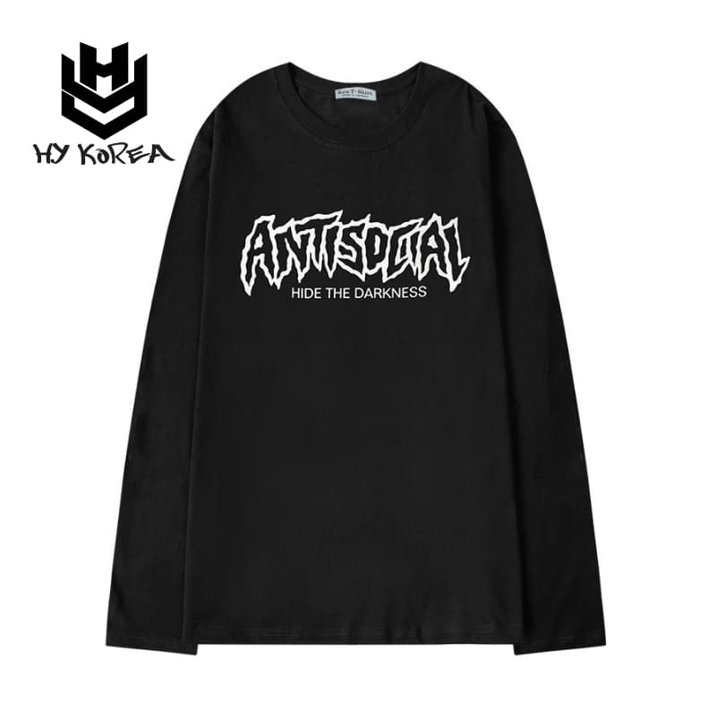 Áo Thun HY KOREA Tay Dài Form Rộng Unisex Antis 308