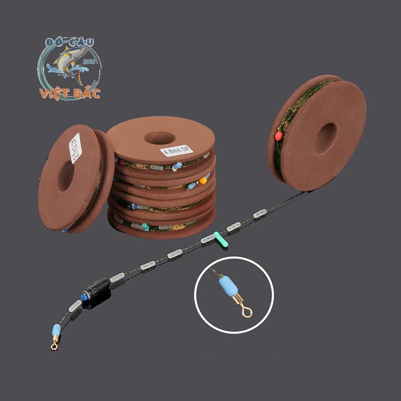 Trục câu cá thẻo buộc sẵn tàng hình dây câu cá dùng cho câu đơn câu đài màu nâu giá rẻ