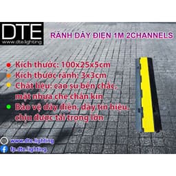Rãnh bảo vệ dây điện 1m 2 rãnh 2 Channels nẹp luồn dây cáp điện dùng cho sân khấu, sự kiện 9
