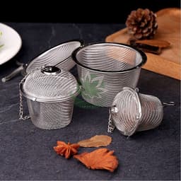 Lọc inox 304 hình trụ lưới cao cấp, nhiều kích thước, có dây treo - HVL TEA 3