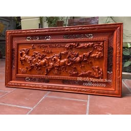 Tranh Mã Đáo Thành Công Gỗ Hương sơn pu cao cấp 8