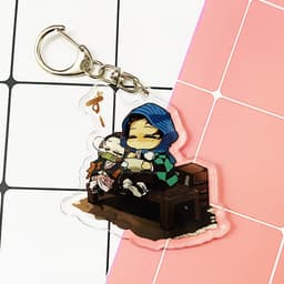 (mua 1 tặng 1) ( Mica ) Móc khóa Kimetsu no Yaiba Thanh gươm diệt quỷ ver nền cute quà tặng dễ thương anime chibi 8
