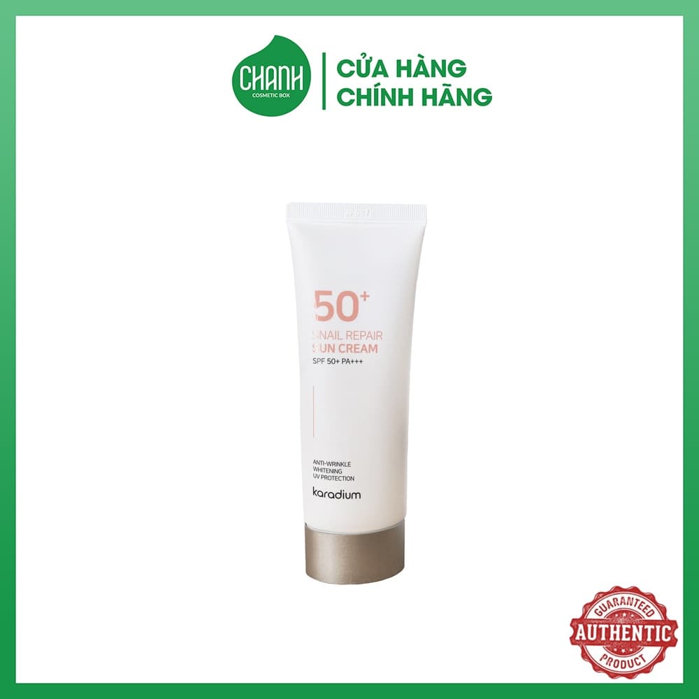 Kem Chống Nắng Karadium Snail Repair Sun Cream SPF 50+ PA+++ 70ml