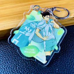 (Mua 1 tặng 1) Móc khóa in hình HAIKYUU!! VUA BÓNG CHUYỀN ver HÌNH THOI anime chibi Mica trong acrylic 5
