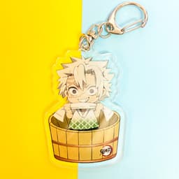 (Mua 1 tặng 1) Móc khóa KIMETSU NO YAIBA THANH GƯƠM DIỆT QUỶ VER THÙNG TẮM GỖ quà tặng xinh xắn dễ thương 4