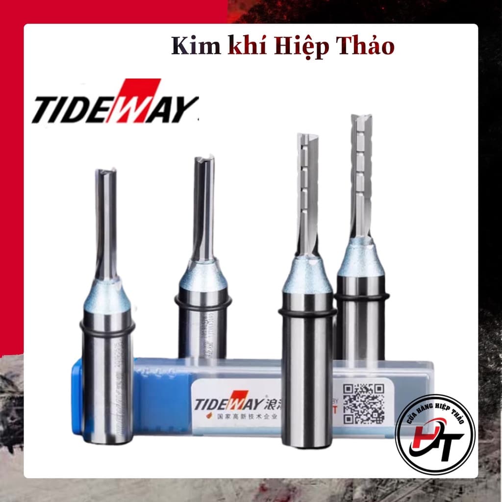 Mũi phay CNC cắt gỗ dao phay 3 cánh , 2 me thẳng và Xoắn TCT Tideway 3,4,5,6,8mm MCCNC-TW