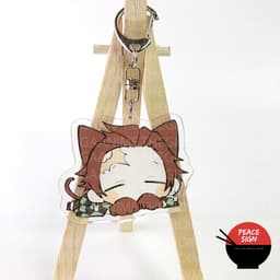 (mua 1 tặng 1) ( TAI THÚ NẰM NGỦ ) Móc khóa KIMETSU NO YAIBA in hình THANH GƯƠM DIỆT QUỶ game chibi xinh xắn độc đáo 7