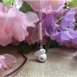 Móc treo lục lạc nhiều hình xinh xắn THỎ TRẮNG DARUMA LỢN ĐẤT HOA ĐÀO BÚP BÊ NHẬT trang trí trưng bày đẹp 5