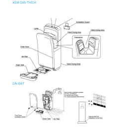 Máy sấy tay tự động cảm biến hồng ngoại tốc độ cao LAVFILL LHDHD-1K 4