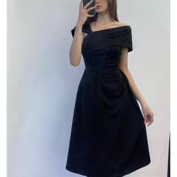 [Xả kho nghỉ bán] Đầm Nữ Dáng Dài Thun Lệch Vai - Váy Dự Tiệc Nữ  Vai [Hàng Thiết Kế Lahoute] 4