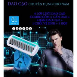 DAO CẠO RÂU CHUYÊN DỤNG NAM 6 TÂNG LƯỠI CAO CẤP 4