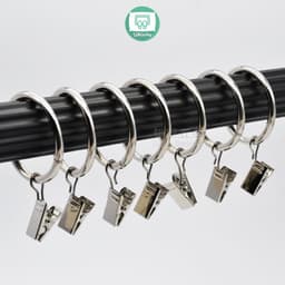 Móc treo rèm kèm khoen tròn dạng kẹp tiện dụng bộ 10 chiếc 2