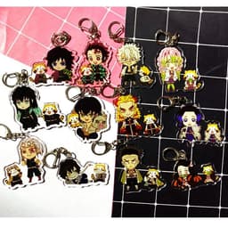 (mua 1 tặng 1) ( Ver CHỒN ) Móc khóa KIMETSU skin mica trong acrylic chibi anime cute quà tặng xinh xắn dễ thương 1