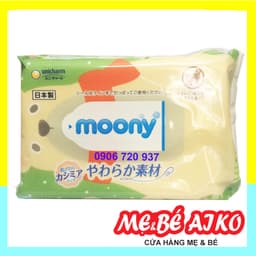 Khăn ướt Moony Không Mùi 99% Nước Tinh Khiết nội địa Nhật gói 76 tờ/gói 2