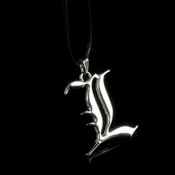 Dây Chuyền Mặt Chữ L Death Note - Vòng Cổ Kim Loại Màu Bạc Anime Unisex Quà Tặng Fan 2