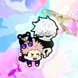 (mua 1 tặng 1) ( Mica trong acrylic ) Móc khóa JUJUTSU KAISEN Chú Thuật Hồi Chiến ver VIỀN ĐEN anime chibi xinh xắn 6