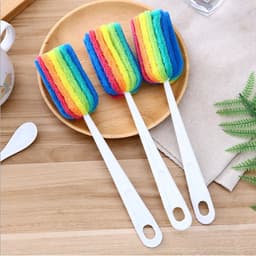 Cây Rửa Cốc Ly 7 Màu - Dụng Cụ Cọ Bọt Biển Rửa Vệ Sinh Bình Sữa 5