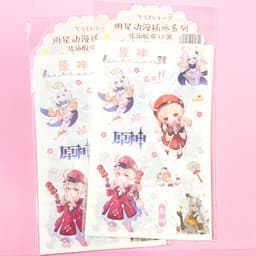 Ảnh dán sticker in hình GENSHIN IMPACT game anime chibi trang trí xinh xắn 3