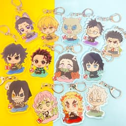 (Mua 1 tặng 1) Móc khóa KIMETSU NO YAIBA THANH GƯƠM DIỆT QUỶ VER NGỒI TRÊN GỐI quà tặng Mica trong acrylic 1