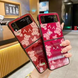 Ốp Samsung Z Flip 3 - ZFlip3 - Z Flip3 - Flip3 5G họa tiết gấu cá tính phủ bóng chống dơ bảo vệ toàn diện 5