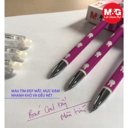 Combo 3/6/12 Bút Viết Tây Xóa Được Mực Tím Học Sinh Nét Mảnh FKP65830 Chính Hãng M&G - Có Ruột Thay 6