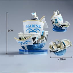 (Mini) Mô hình tàu thuyền cướp biển hoạt hình One Piece Merry Sunny Golden Sunshine Marine 8