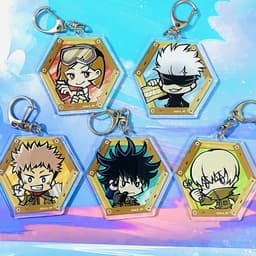 ( Mua 1 tặng 1) Móc khóa in hình JUJUTSU KAISEN ver XÂY DỰNG anime chibi xinh xắn Mica trong acrylic 1