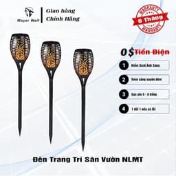 Đèn năng lượng mặt trời sân vườn, đèn sân vườn Chính Hãng Mayor Wolf 1