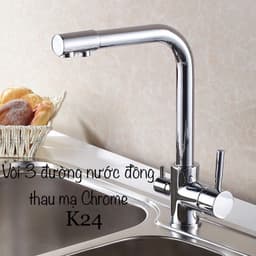 Vòi chậu 3 đường nước Nóng - Lạnh + RO Chính hãng CLINS / KOREA/JOCMI, mạ Crom bóng cao cấp 4