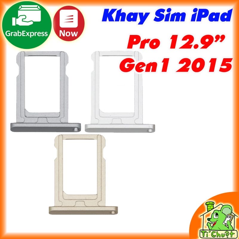 Khay Đựng Sim Thay Thế cho iPad Pro 12.9" Gen 1 2015 (model đầu ko có đèn Flash) bằng Thép như ZIN