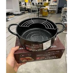 Nồi chiên ngập dầu Mojoo xuất nhật tặng kèm vỉ gác dầu mỡ tiện lợi 5