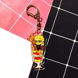 (mua 1 tặng 1) Móc khóa Haikyuu Vua bóng chuyền ver KEM skin mica trong acrylic chibi anime cute quà tặng dễ thương 4