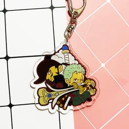 (mua 1 tặng 1) ( Mica ) Móc khóa One Piece Đảo Hải Tặc ver đồng chí quà tặng dễ thương anime chibi 3