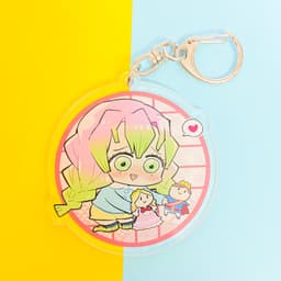 (mua 1 tặng 1) ( Mica ) Móc khóa KIMETSU NO YAIBA THANH GƯƠM DIỆT QUỶ VER CỬA SỔ quà tặng dễ thương 8
