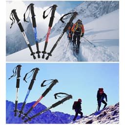 Gậy Leo Núi Trekking Gậy Dã Ngoại Hợp Kim Nhôm Chống Sốc Chống Trượt Có Thể Thu Gọn SG142 4