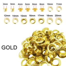 Khoen mắt cáo ore Chất liệu đồng thau không gỉ Nhiều size 3mm - 20mm Bịch 100 cái có long đền Phụ liệu may mặc 3